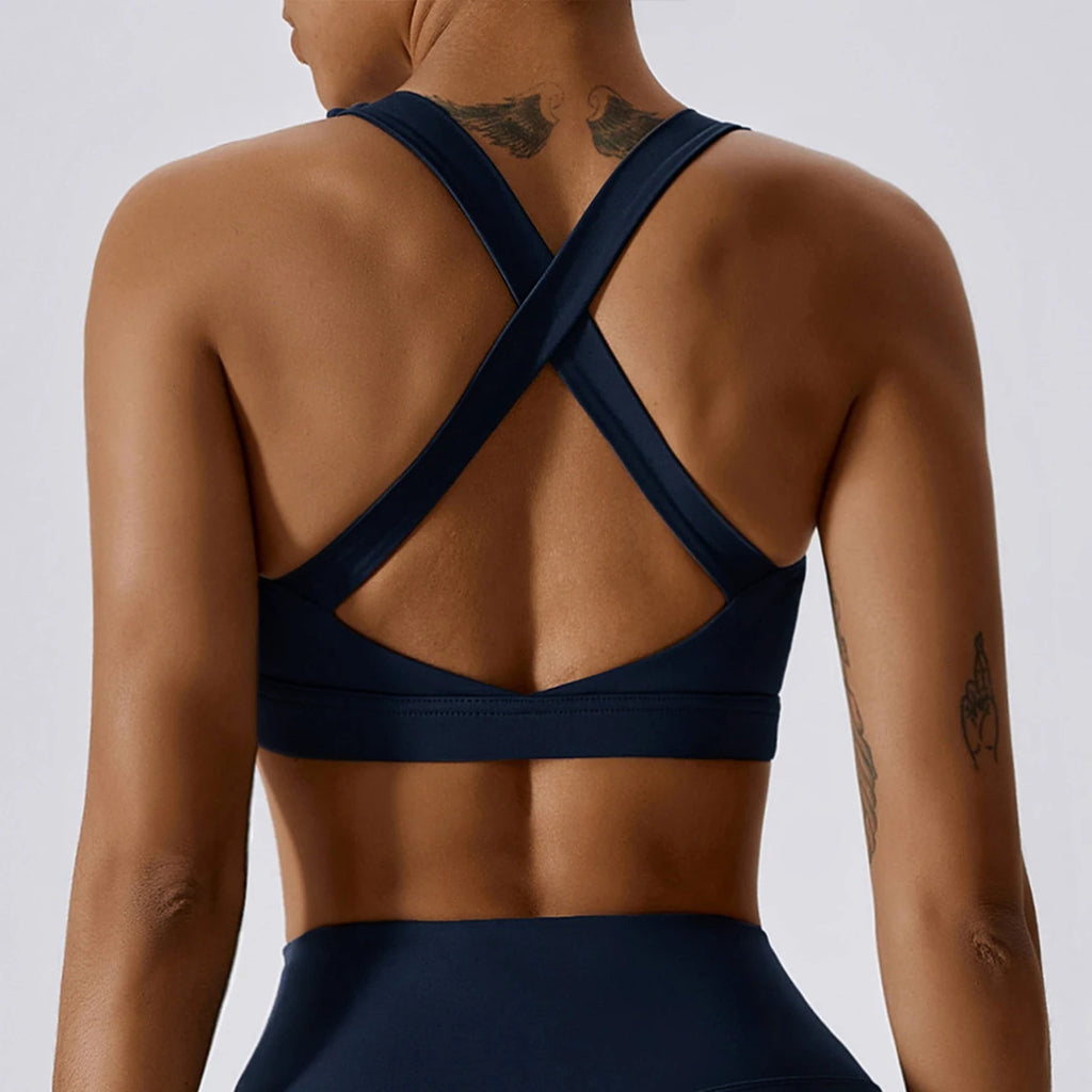 Sport BH Gym Ondergoed Hoge Sterkte Schokbestendig Hardlopen Yoga Crop Top Ademend Pilates Push Up Fitness Tops Dames