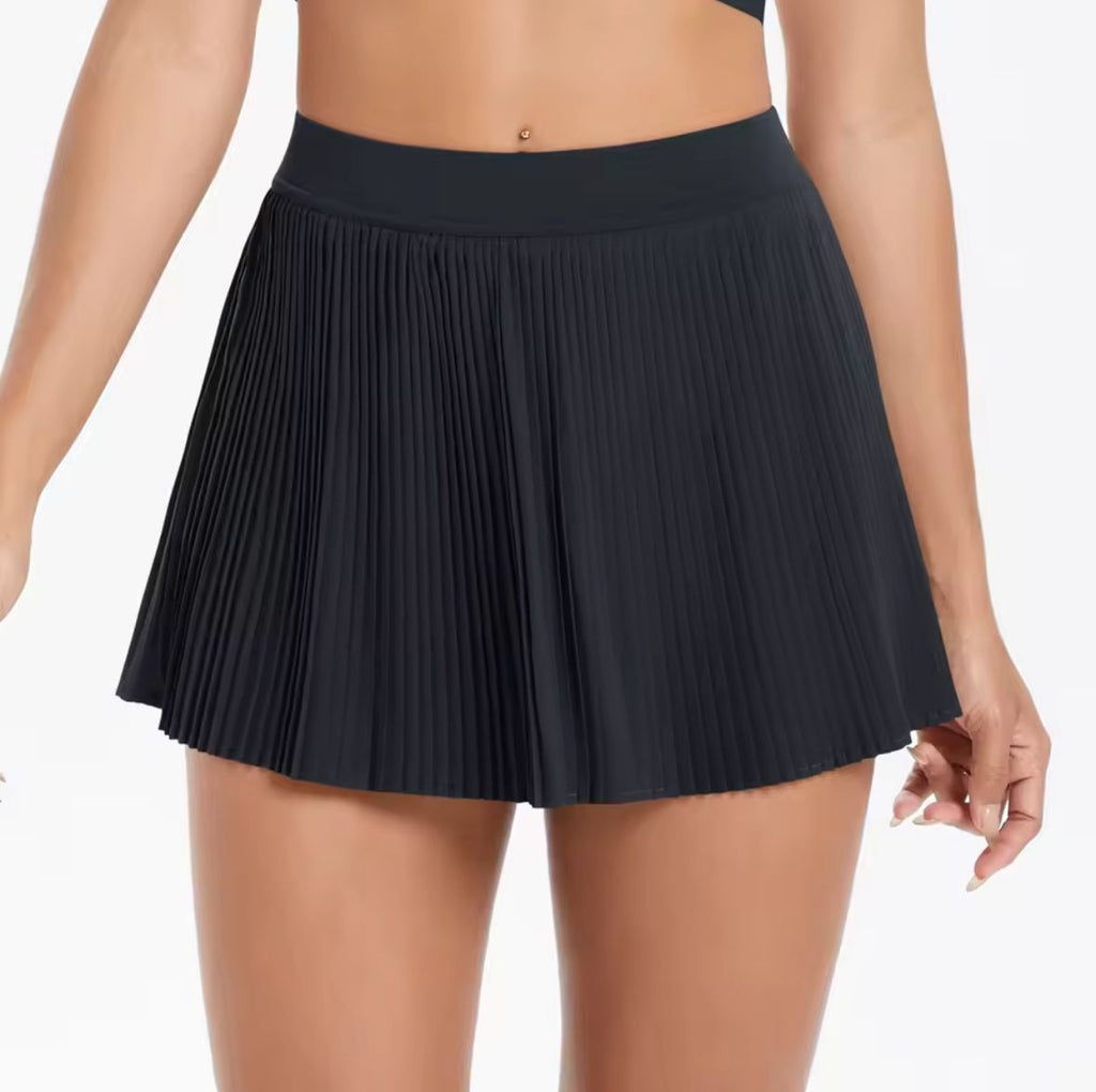 Dames 2-in-1 golf tennis rok geplisseerd fitness pak met binnenzak, sexy stijl voor dames